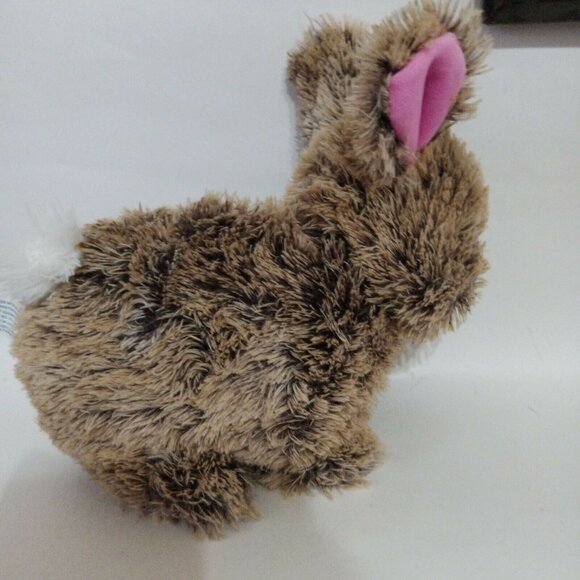 Hug & Luv Brown Plush Bunny Rabbit Stuffed Animal 11" Pink Ears Cute Fluffy Ador - Picture 8 of 9